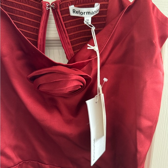 NWT Reformation Frankie Silk Dress - Picture 6 of 12